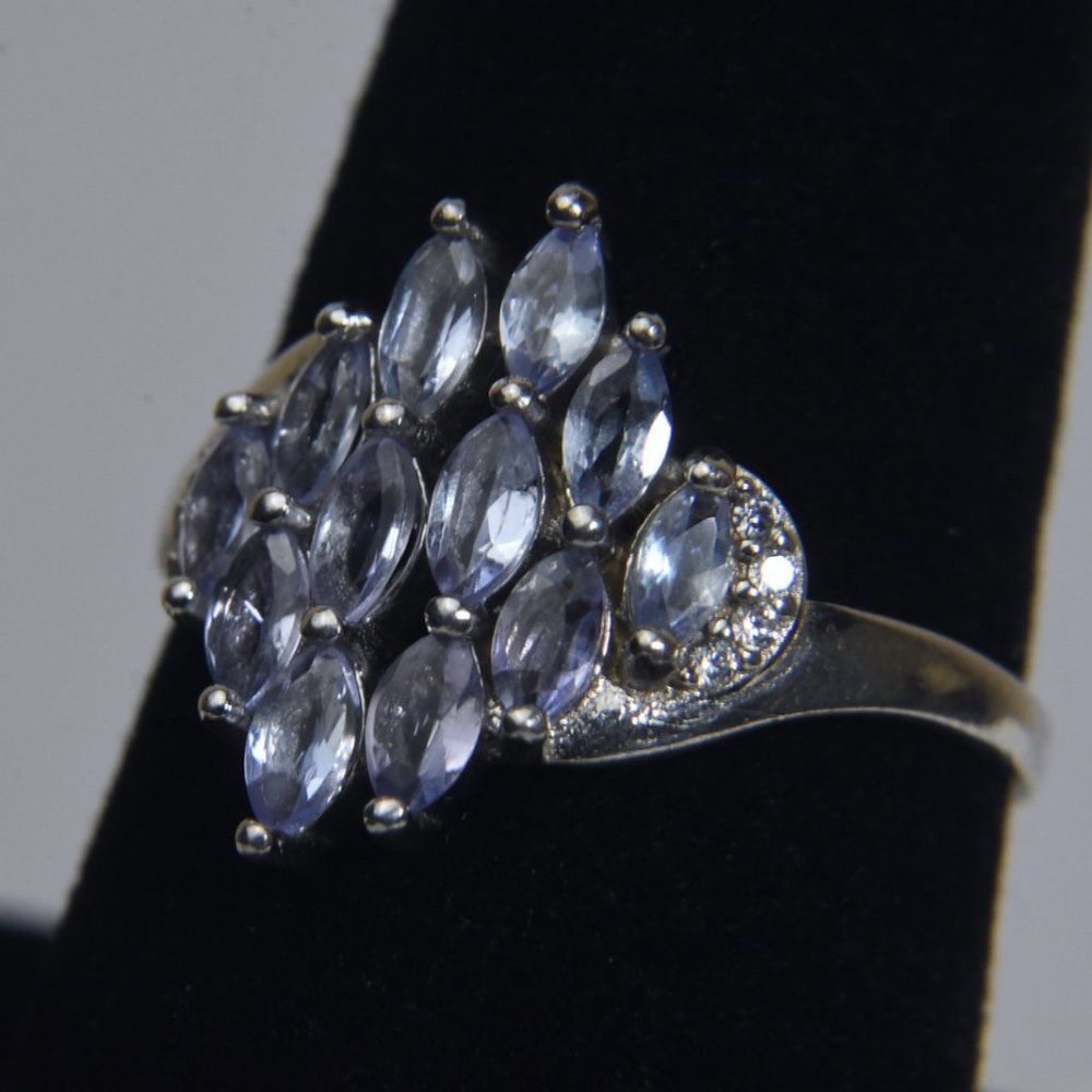 Sterling Silver Tanzanite Ring - Size 7.75